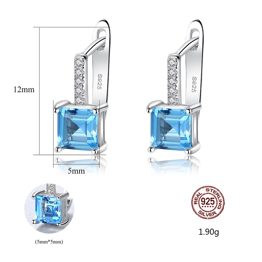 Bộ Trang Sức Bạc Nữ Đẹp Đính Đá Topaz Xanh Cao Cấp 3 Món Bảo Ngọc Jewelry [THIẾT KẾ ĐỘC QUYỀN]