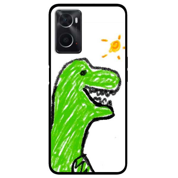 Ốp lưng dành cho Oppo A16K / A36 / A76 - Vẽ Khủng Long Xanh