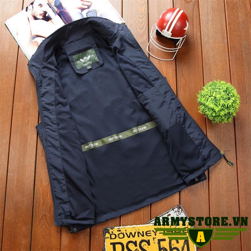 Áo gile nam ARM-920 màu đen