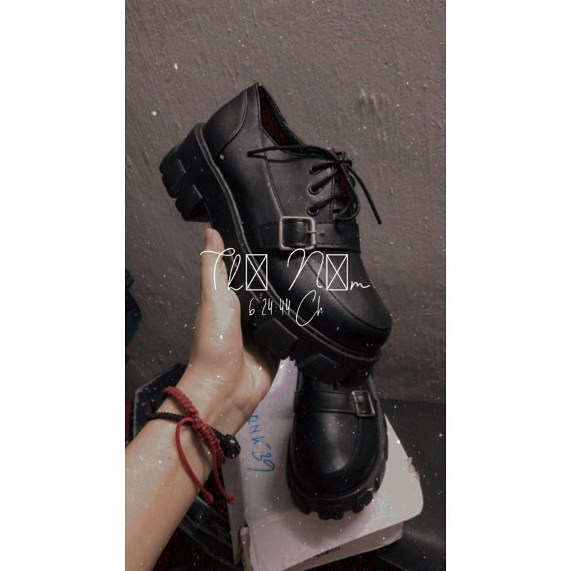 Giày bốt bôt boots thấp cổ ulzzang đế cao quai ngang cá tính