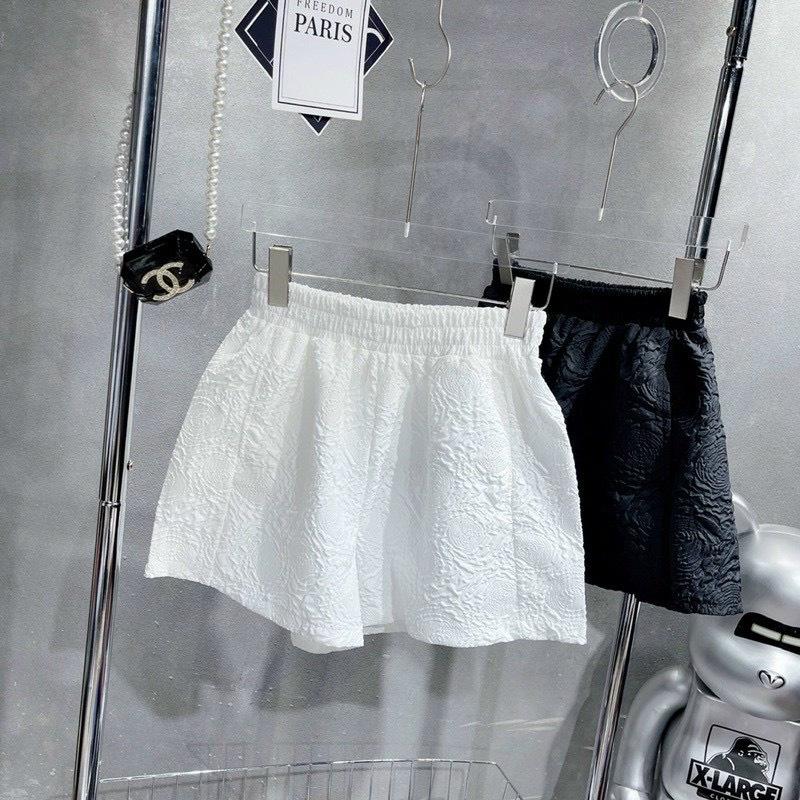 Quần short nữ dập nổi 3D xốp phồng hàng đẹp xinh xắn cạp chun họa tiết In Hoa Xốp Năng Động