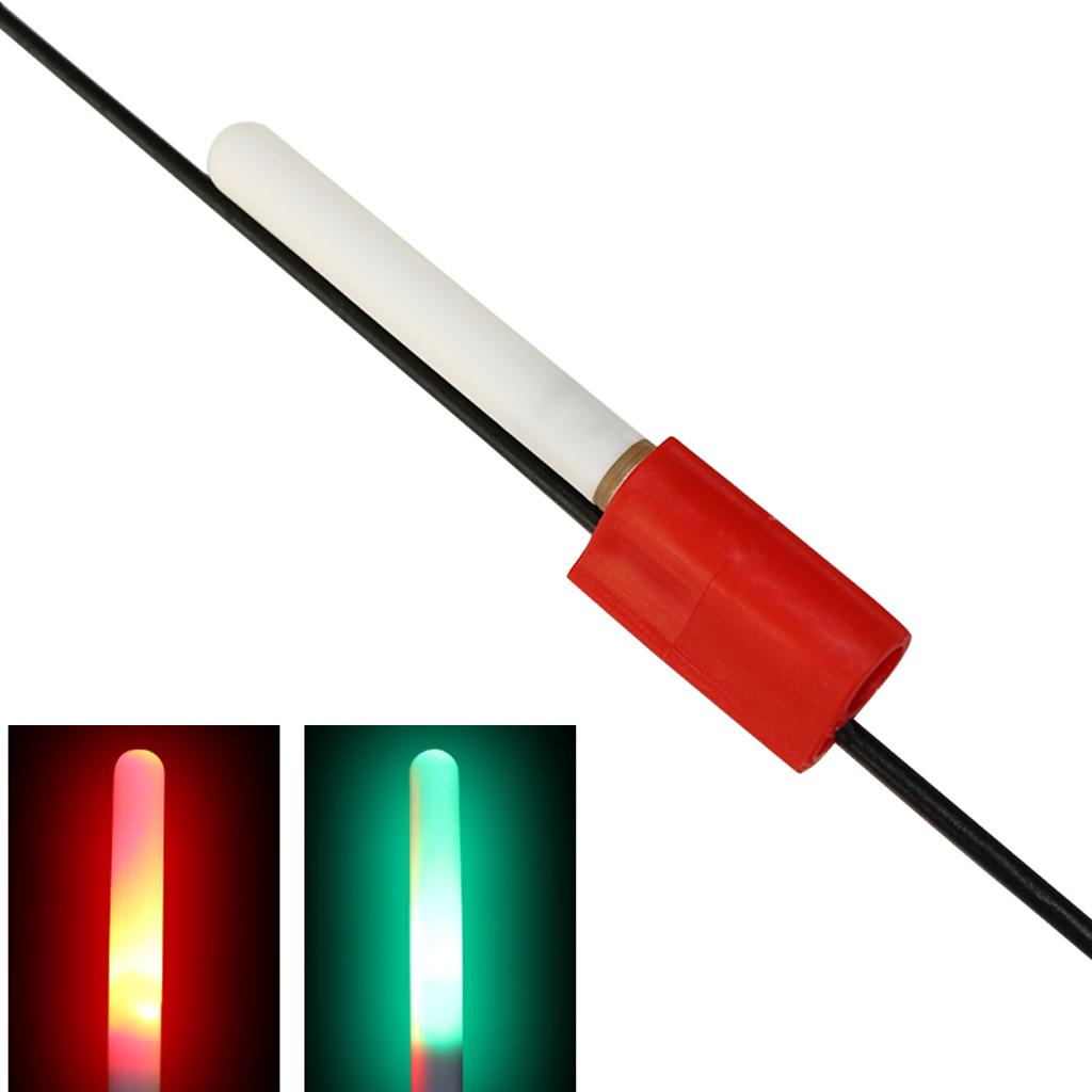2xFishing Rod Luminous Stick Light LED Removable Float Night Tackle Red