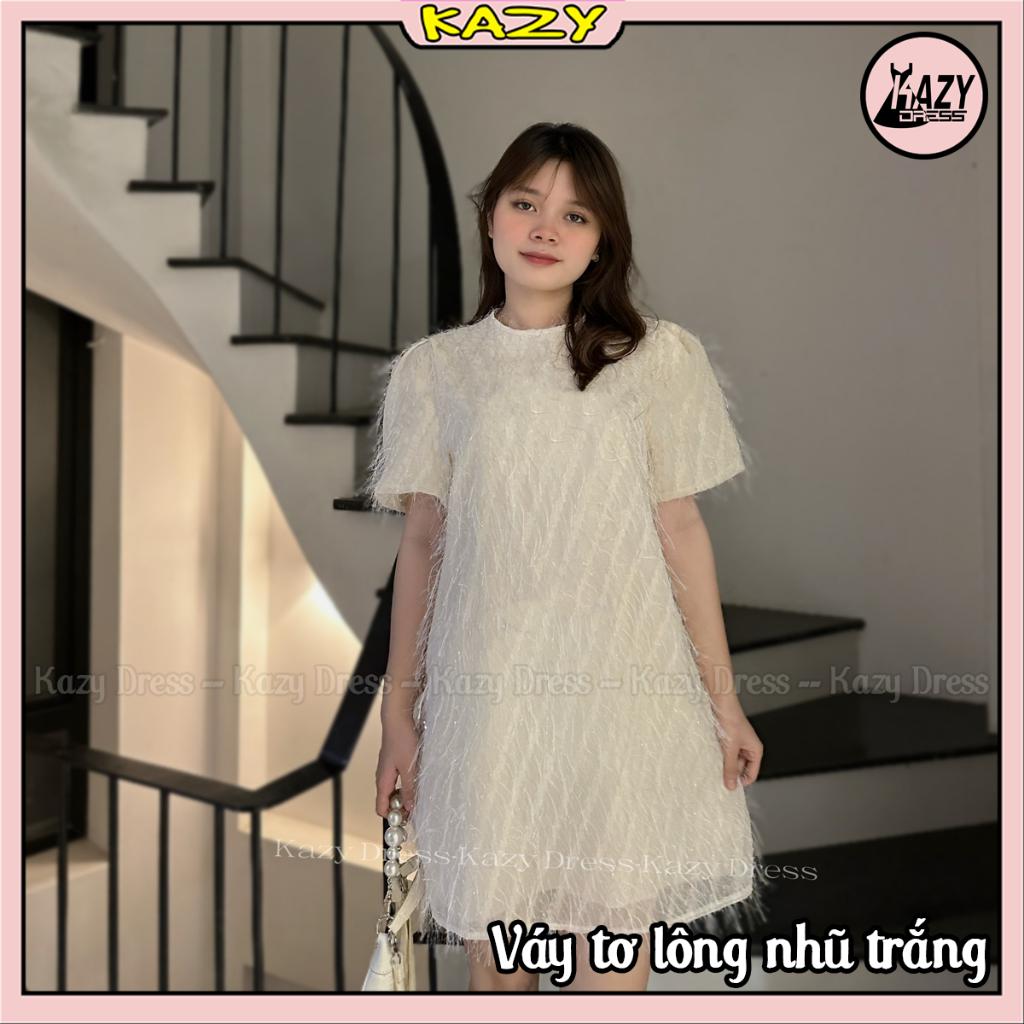 Váy nữ lông nhũ siêu sang chảnh có lớp lót trong KAZY DRESS V060