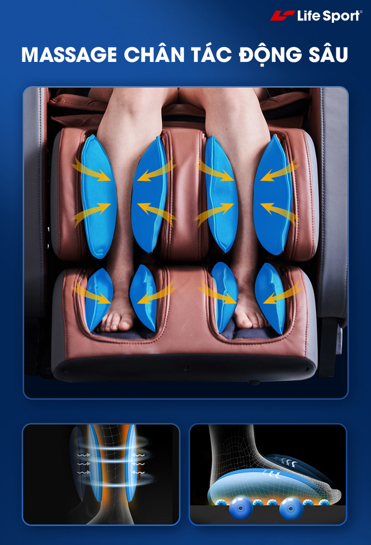 Ghế Massage Toàn Thân Lifesport LS-399, Ghế Massage Có Hệ Thống Điều Khiển Bằng Giọng Nói Thông Minh