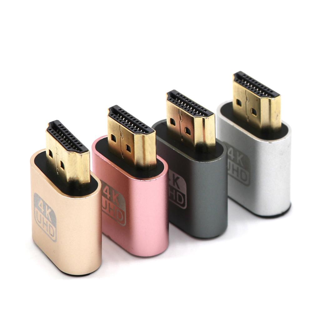 2-6pack VGA Virtual Display Adapter HDMI 1.4 DDC EDID Dummy Plug gold