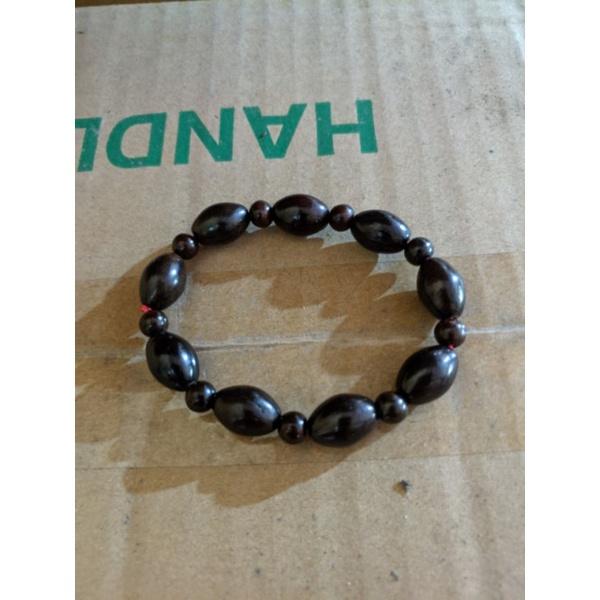 Vòng tay gỗ nữ thời trang hạt xoan 10 ly - Trắc màu đen nhiều kiểu dáng mới