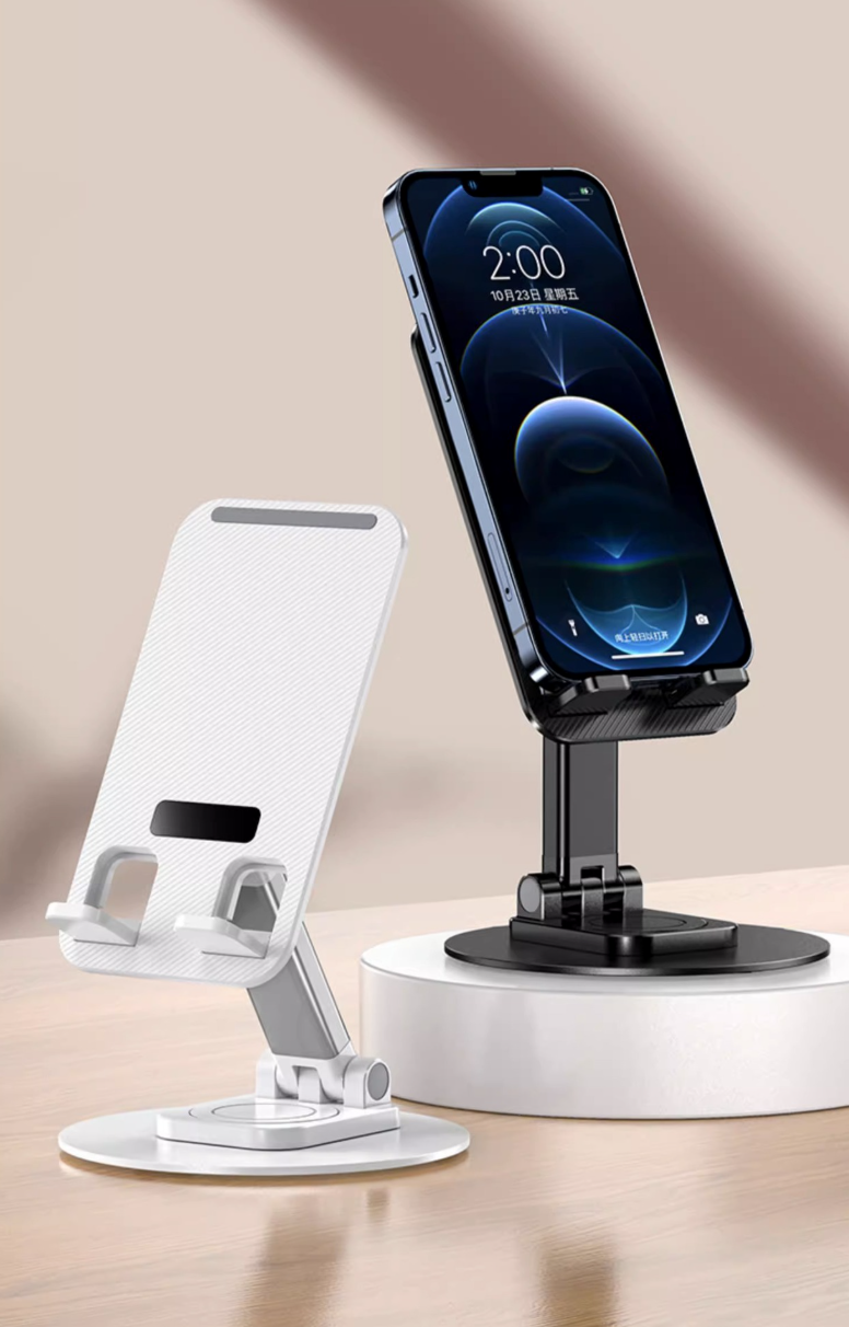 Giá kệ đỡ điện thoại dành cho iphone ipad máy tính bảng xoay 360 độ gấp gọn điều chỉnh nhiều nấc độ cao - Hàng chính hãng