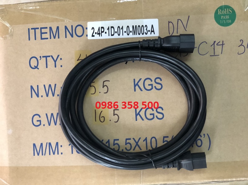 Dây nguồn UPS C13 C14 NEWLINK 0.5m 1m 1,5m 2m 3 mét 3 lõi 16AWG (1,31mm2)