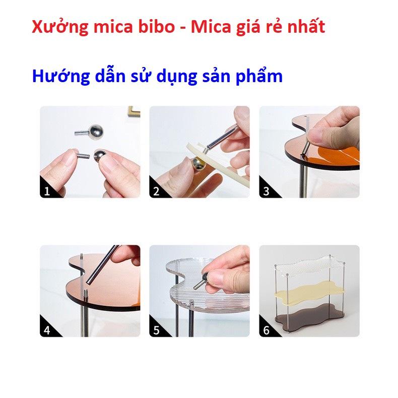 Kệ Mica Đựng Đồ Trang Điểm Để Bàn, Nước Hoa Phòng Tắm, Sang Trọng, nhiều kích thước - Vàng