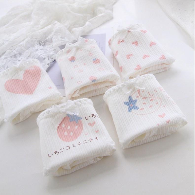 Quần Lót Nữ Cotton Hình Tim-DâuThời Trang Ôm Mông . Hàng Loại Đẹp.