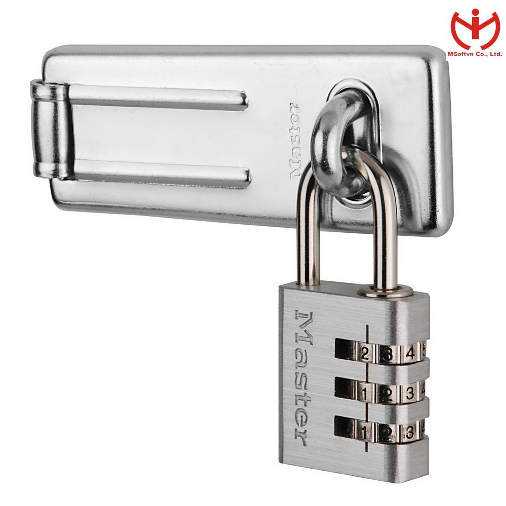 Ổ khóa số Master Lock 7630 D thân nhôm 30mm dùng khóa vali hành lý