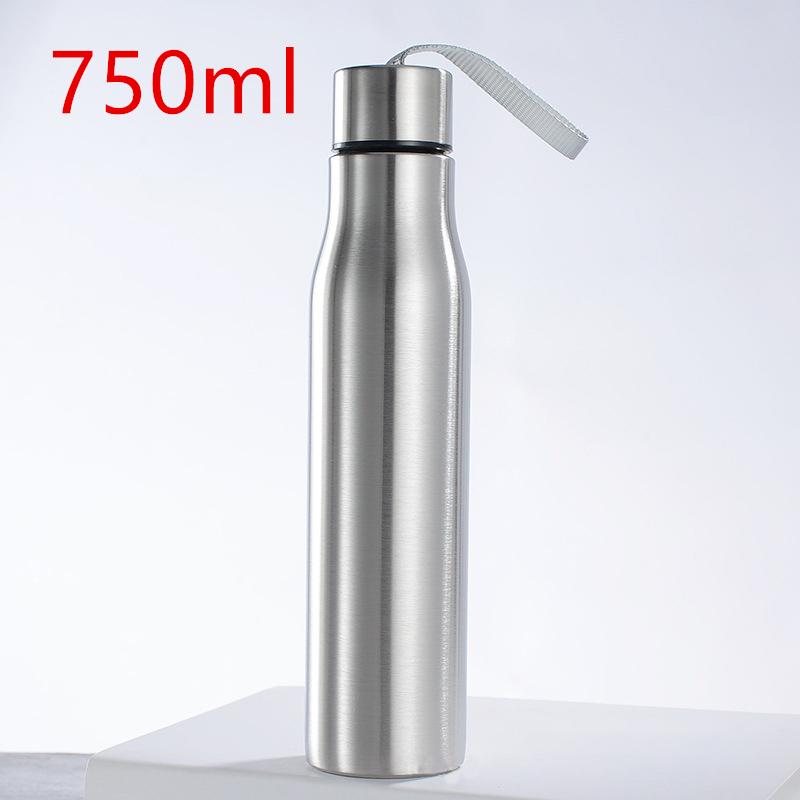 Xe Đạp Thể Thao Thép Không Gỉ Nước Uống Chống Rò Rỉ Nước Di Động Bình Có Tay Cầm Dây Trẻ Em Học 1000Ml