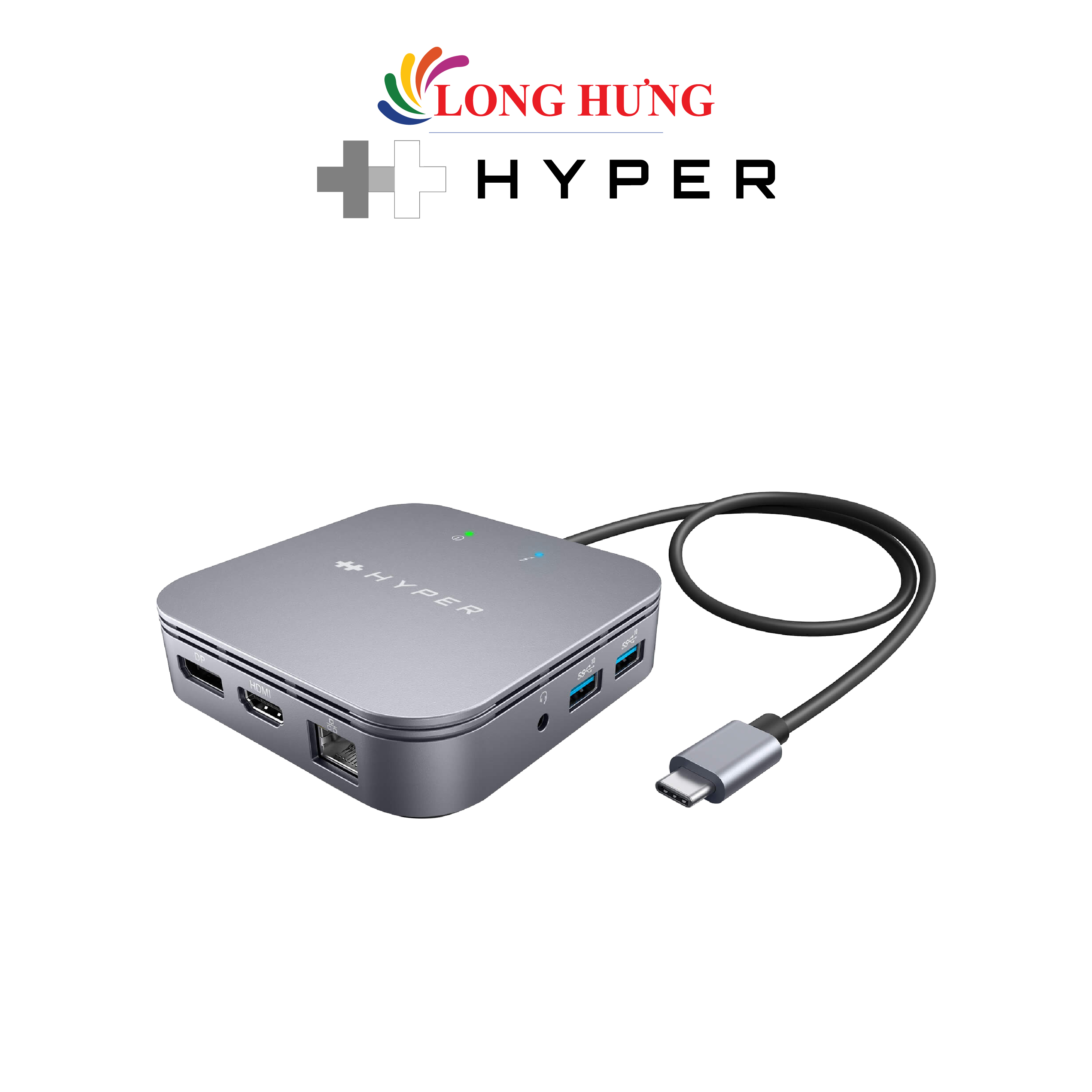 Cổng chuyển đổi HyperDrive 7-in-1 USB-C Thunderbolt 3 Mobile Dock Hub HDTB3TD - Hàng chính hãng