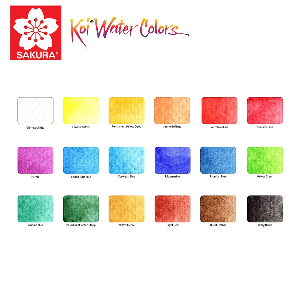 Màu Nước SAKURA Koi Watercolor 18 Màu