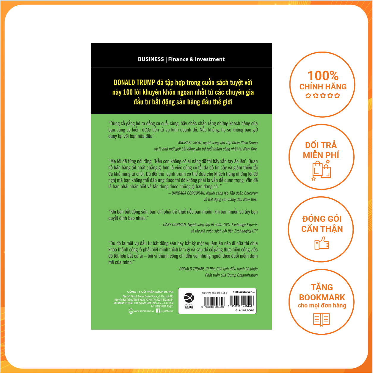 100 Lời Khuyên Đầu Tư Bất Động Sản Khôn Ngoan Nhất (Bài Học Kinh Nghiệm Từ Những Chuyên Gia Bất Động Sản Hàng Đầu Thế Giới) (Tái Bản)
