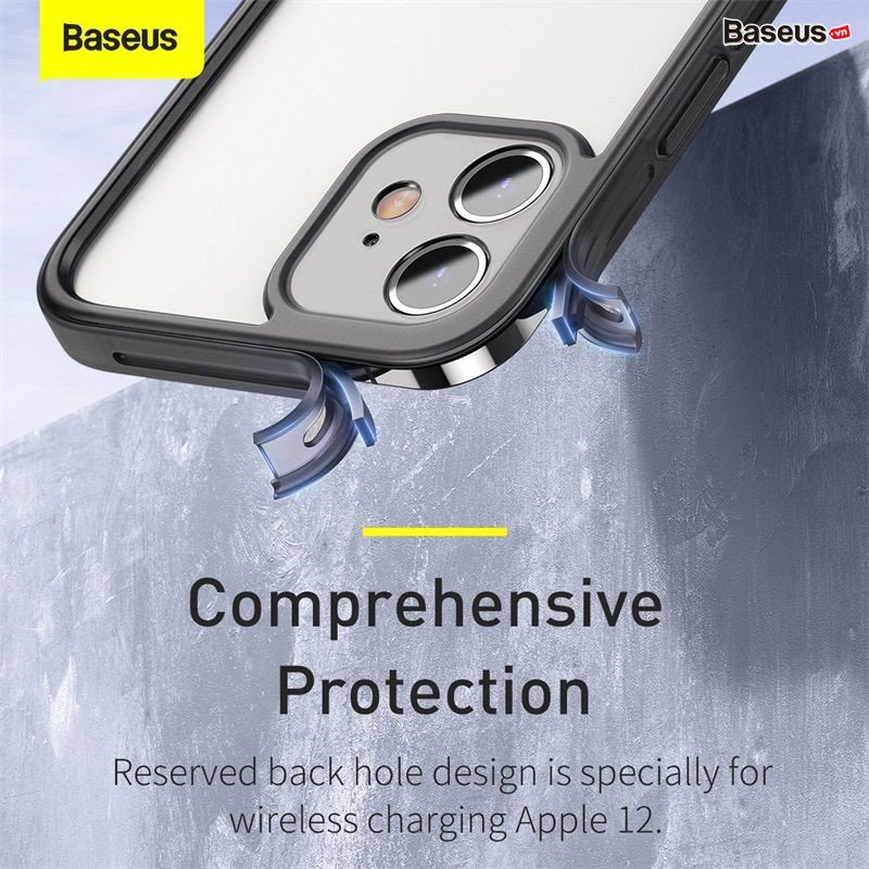 Ốp khung viền chống sốc Baseus Camera Lens Protector Frame Case Cho Phone 12 Mini / 12 & 12 Pro / 12 Pro Max_ Hàng Chính Hãng