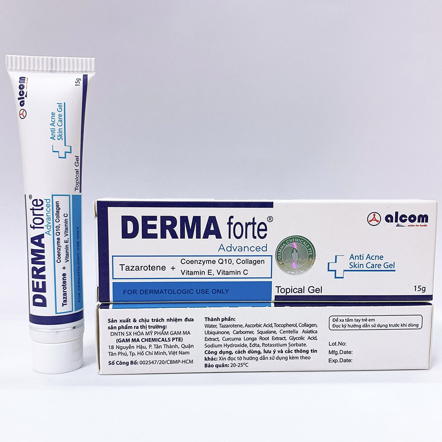 Derma Forte Gel 15g - Adavanced, Giảm Mụn Trứng Cá, Mờ Sẹo, Dưỡng Da