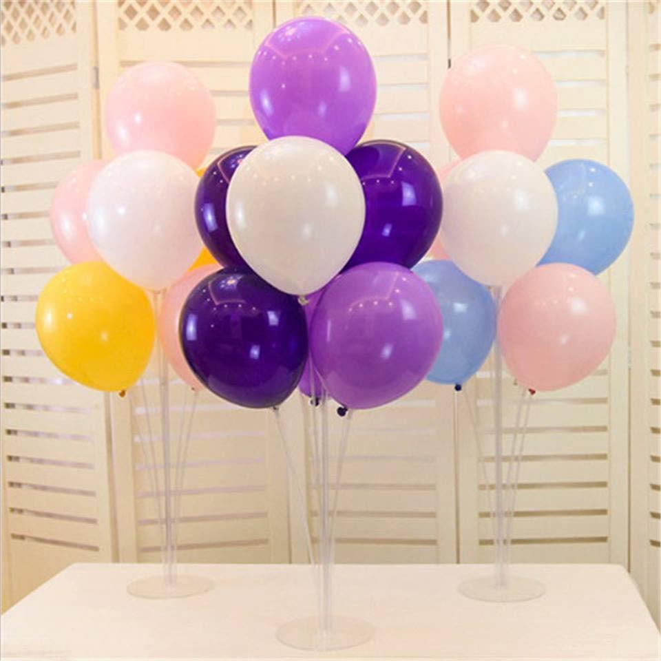 Trụ,đế cắm bóng mica 7 thanh giả bóng bay 70cm để bàn
