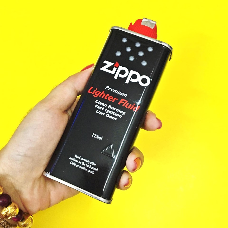 Hộp quẹt bật lửa Zipo Slim Zorro trơn bóng màu đen- (xài xăng)