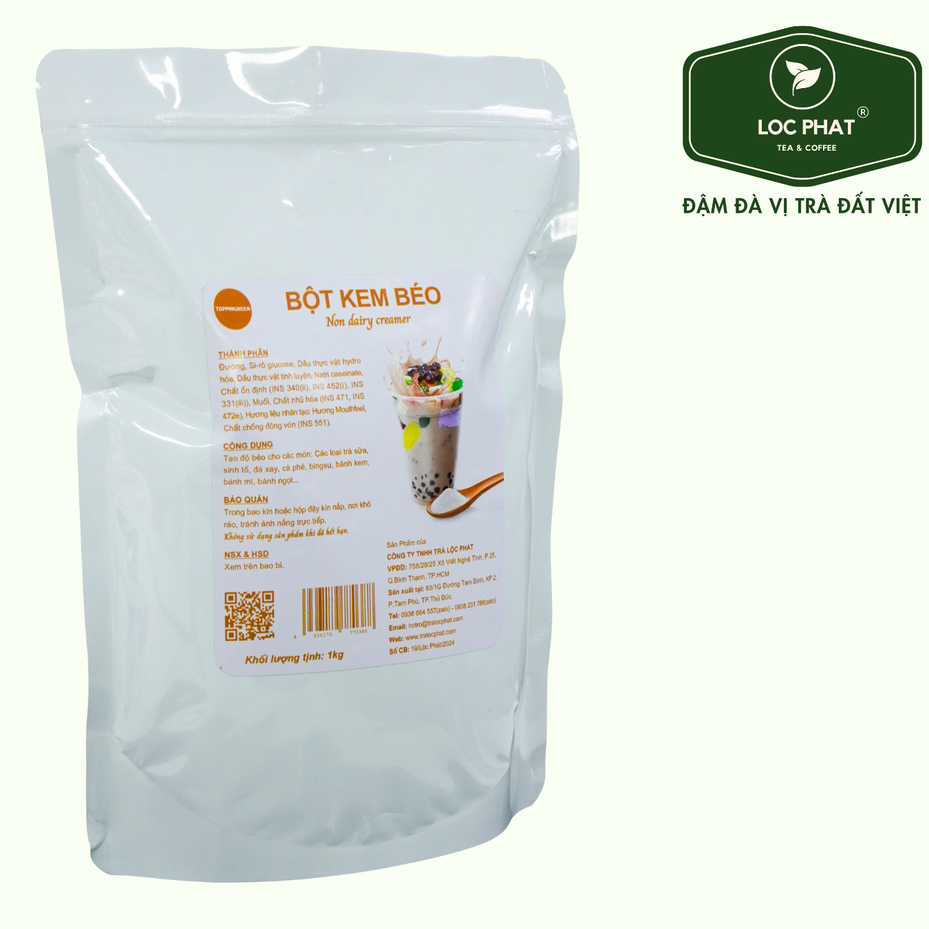 BỘT KEM BÉO 1KG TOPPINGREEN