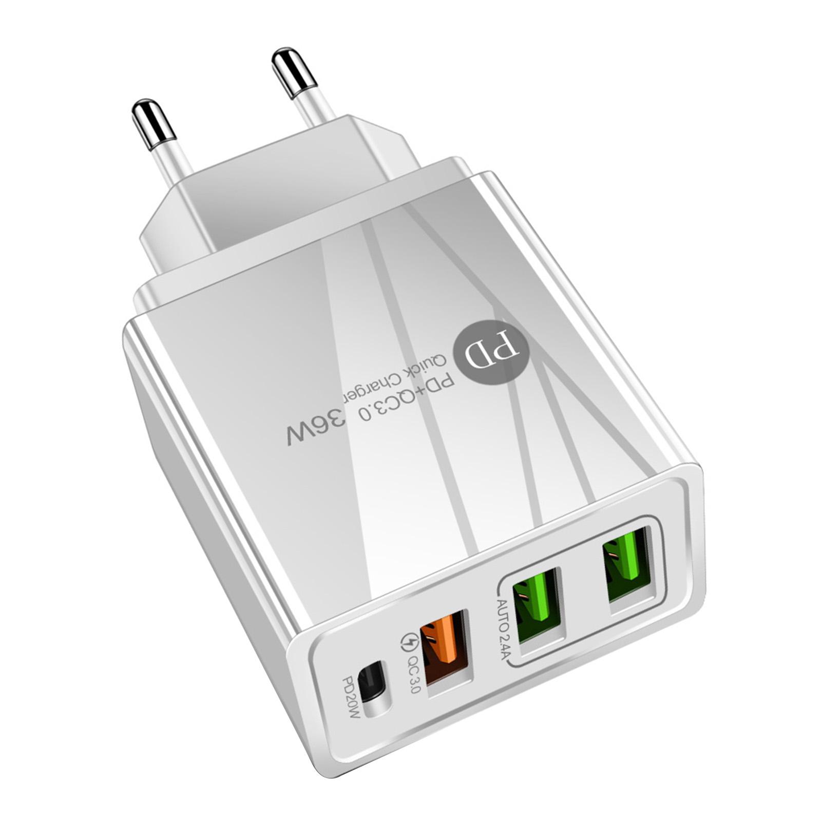 Bộ chuyển đổi sạc F-ast 36W PD Quick C-harger với 3 cổng sạc USB Bộ sạc du lịch C-harger di động cho chuyến đi ngoài trời