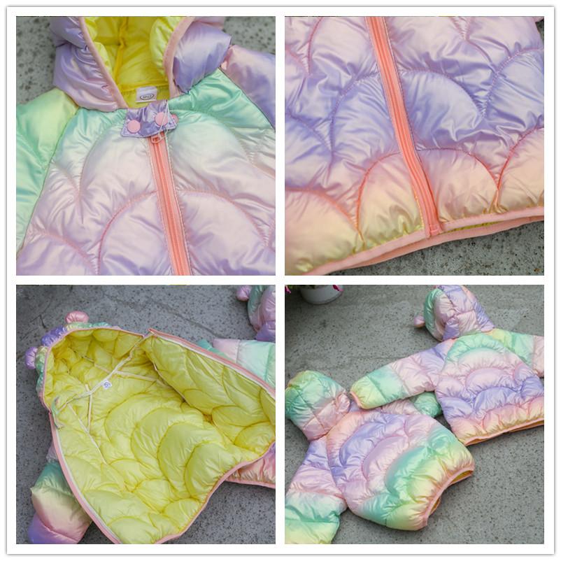 Hàng Mới Về Bé Gái Áo Khoác Mùa Thu Nhiều Màu Sắc Mùa Đông Bộ Quần Áo Bé Trai Sơ Sinh Áo Khoác Dành Cho Trẻ Em Xuống Áo Khoác Bông Tai Có Mũ Trùm Đầu 0-5y