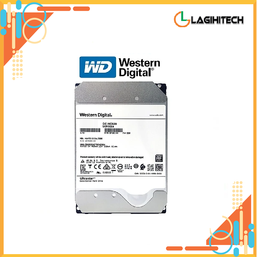 (Giá Hủy Diệt) Ổ Cứng gắn trong HDD Western Digital Ultrastar 20TB / 22TB SATA iii 3.5 inch cho Serve dòng Enterprise - Hàng Nhập Khẩu