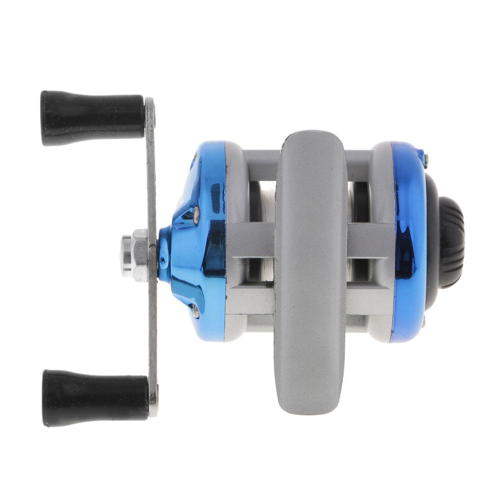 Mini Trolling Reel Winter Ice Fishing Reel Wheel Baitcasting Drum Reel Jig Hooks