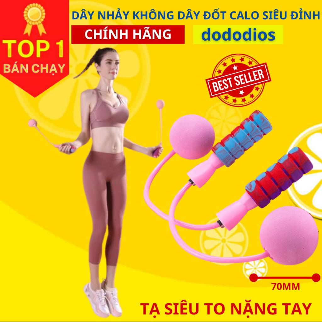 Dây nhảy không dây có tạ bóng to không tiếng ồn tập luyện thể dục thể thao - Chính hãng dododios