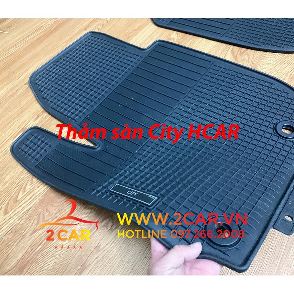 Thảm trải sàn, lót sàn PVC cao cấp xe Honda City 2015-2021, Hàng cao su đúc không mùi - Mẫu HCAR
