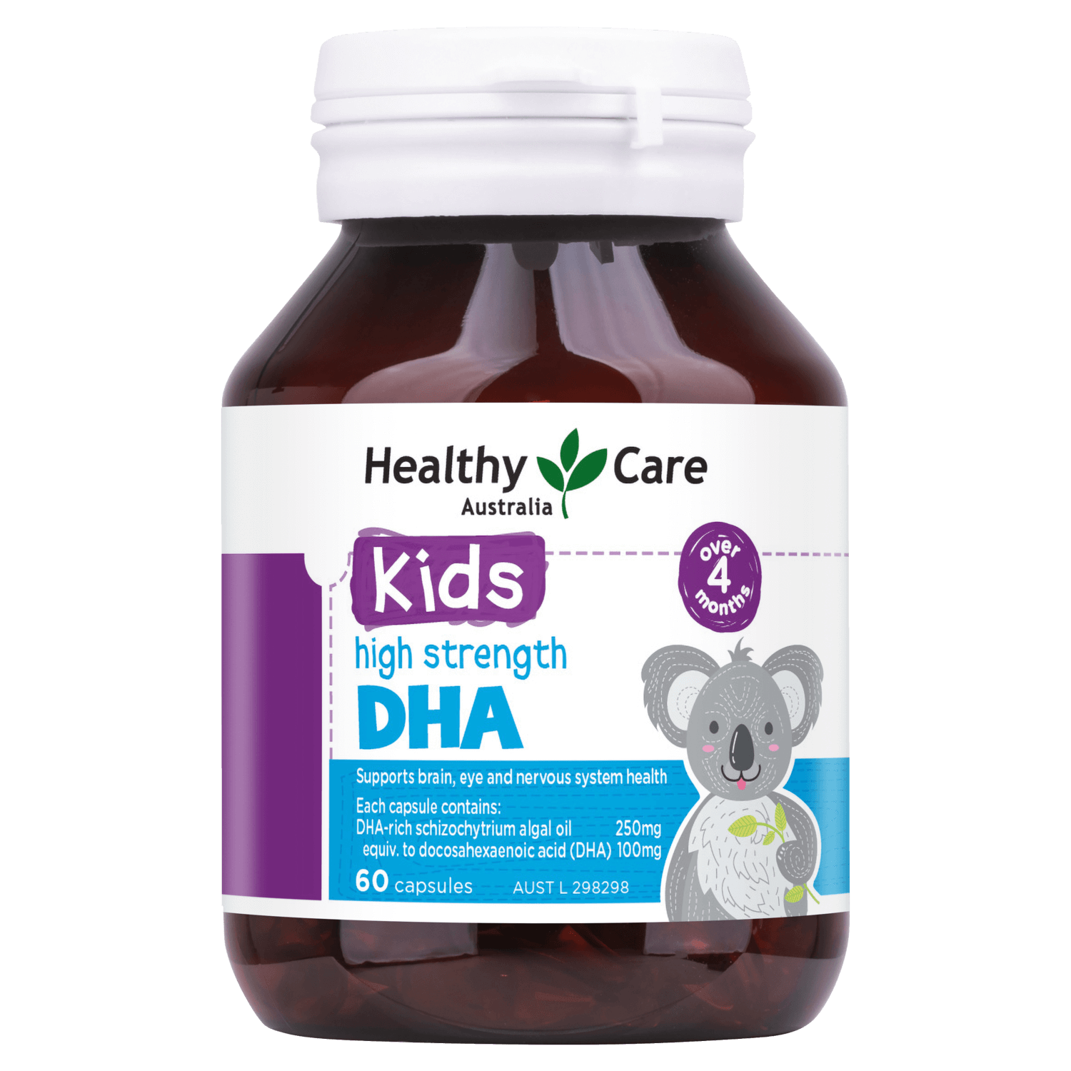 DHA cho bé từ 4 tháng - 12 tuổi Healthy Care Kids High Strength  - Úc, Giúp trẻ phát triển trí tuệ, thông minh, mắt sáng khỏe - QuaTangMe Extaste