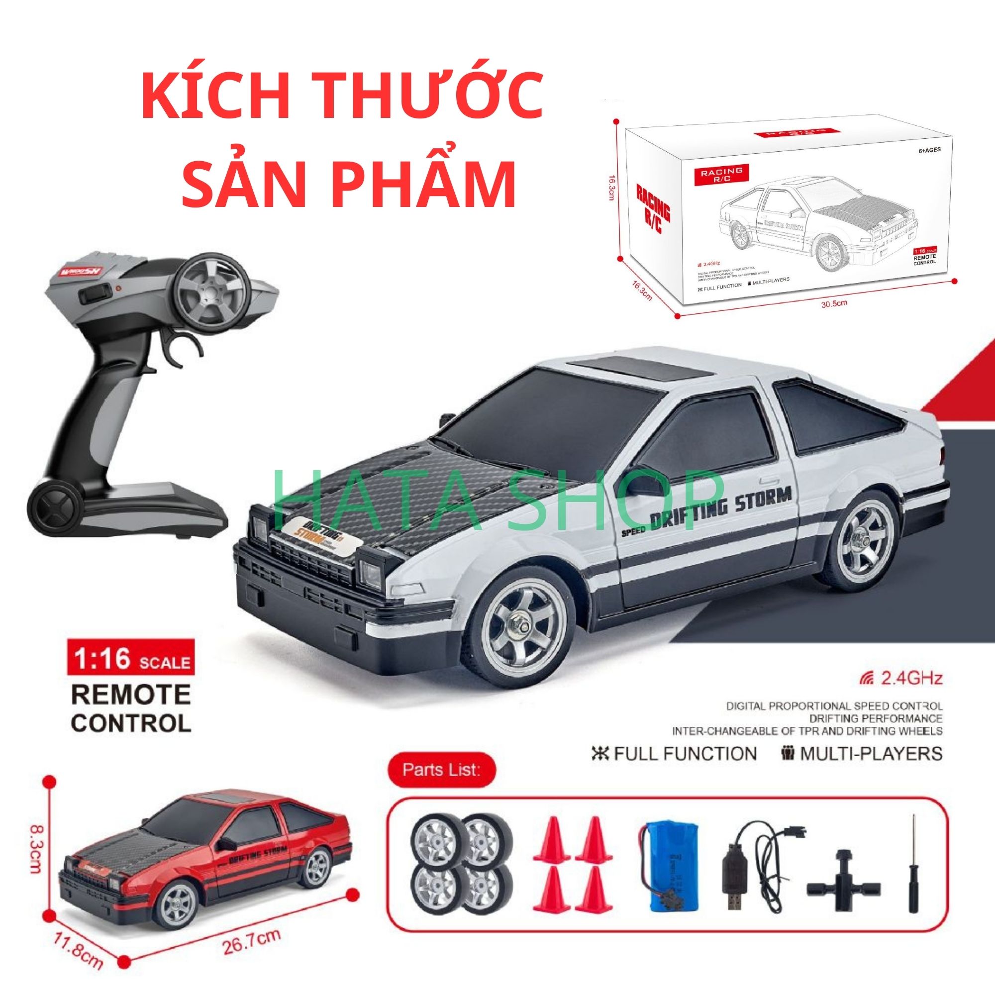 Xe Đua Điều Khiển Drift Super GTR Japan Subaru 30km/h SBR Nissan Tỉ Lệ 1/16 Có Điều Tốc MOTUL AUTECH Nâng Cấp 2023