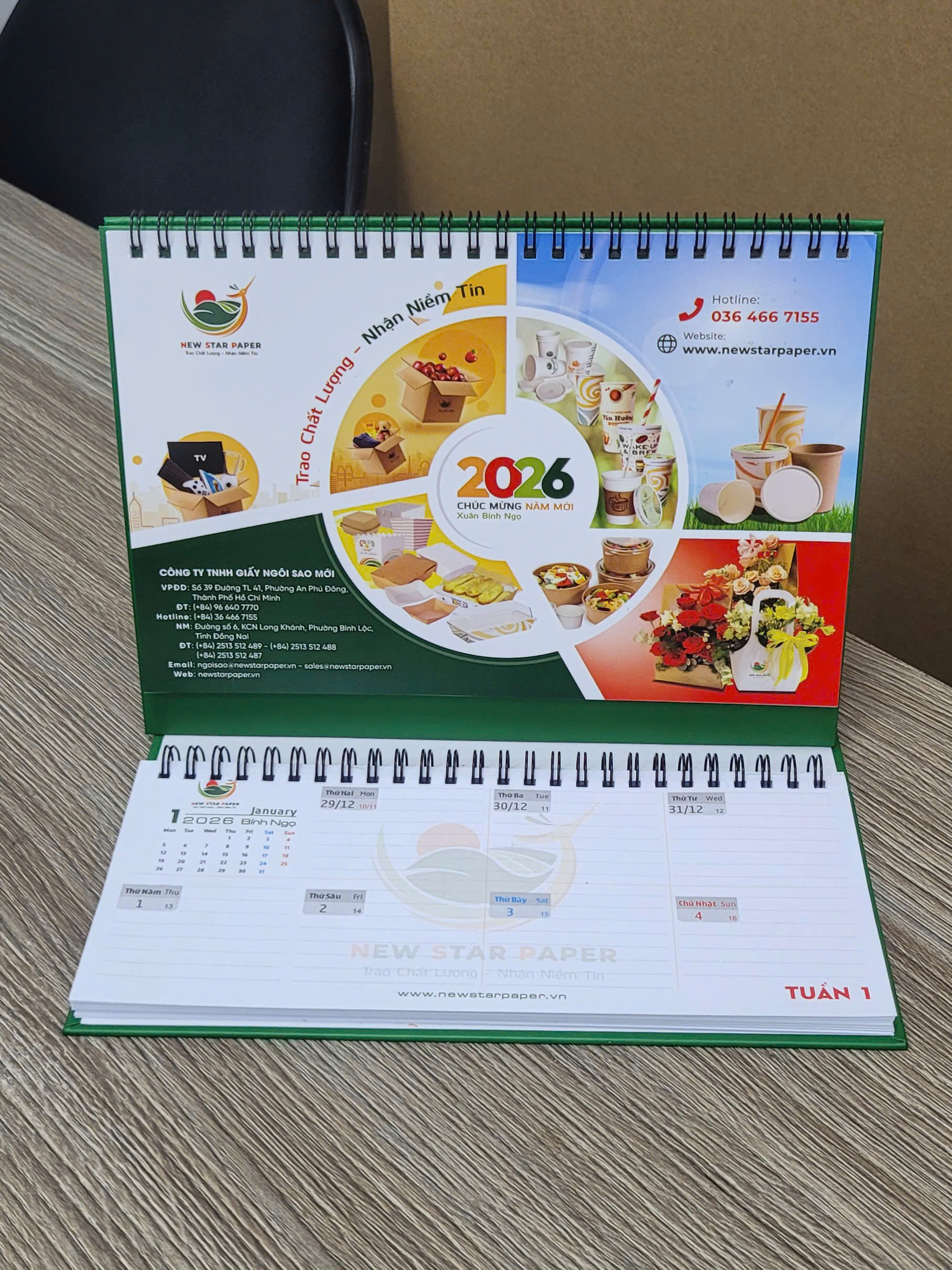 [Gift] [QUÀ TẶNG] Lịch để bàn có kèm note