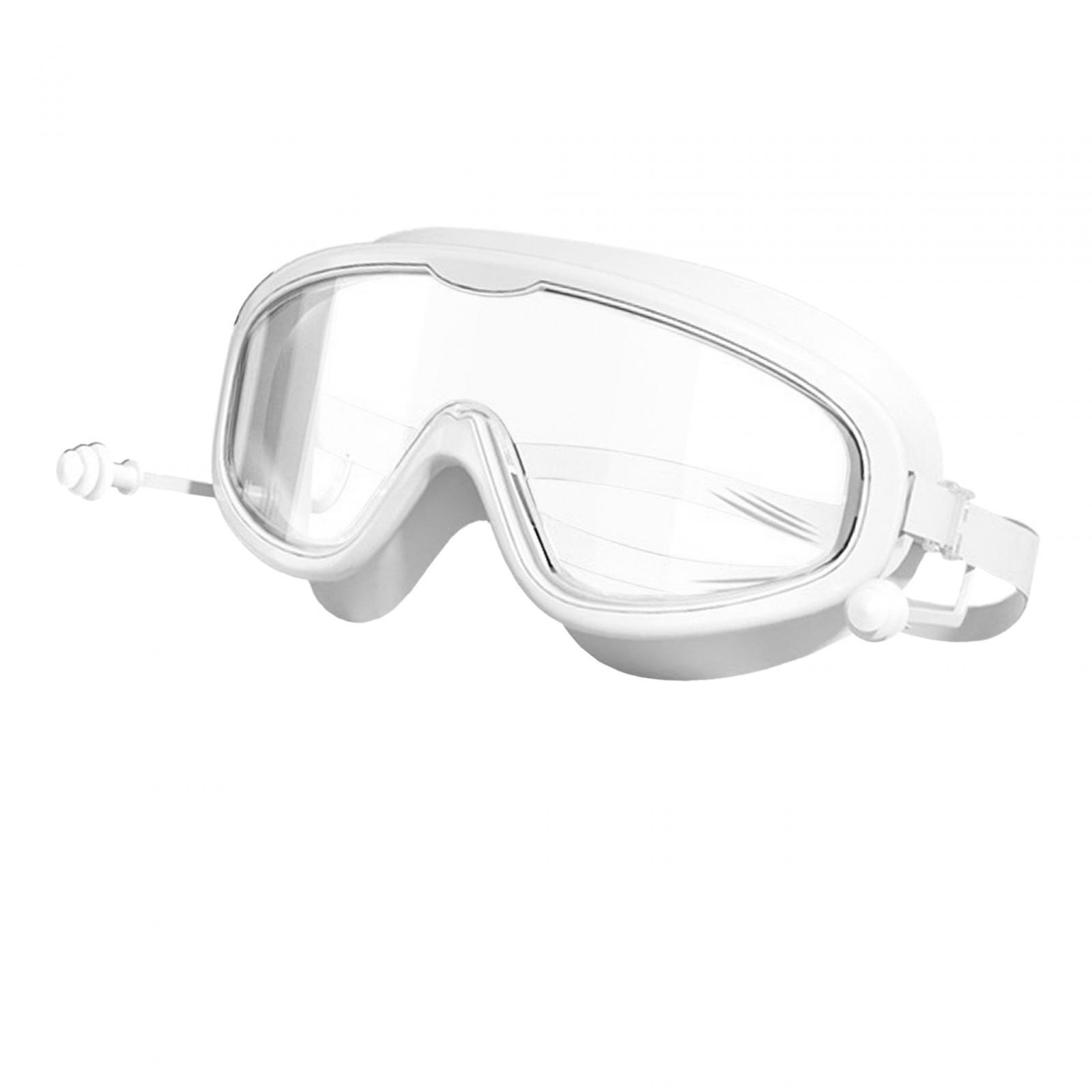 Swimming Goggles with Earplug Large Frame Professional Swim Goggles for Kids