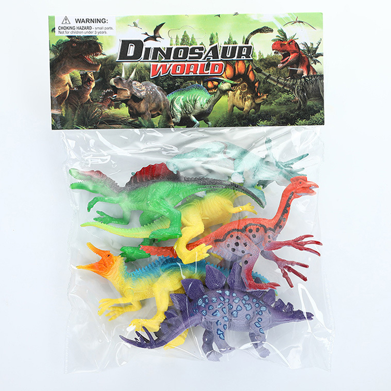 Bộ 6 đồ chơi mô hình Khủng Long kỉ Jura World (Size lớn 6x17 cm) Dinosauria Jurassic nhựa PVC an toàn cho bé 3 tuổi