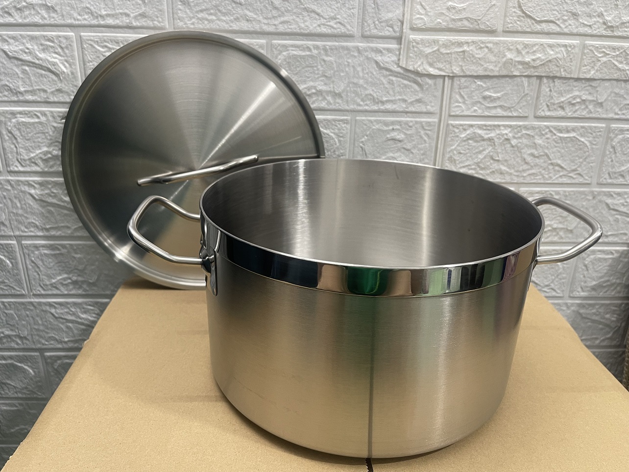 Nồi Inox 2 Quai Cao Cấp 3 Đáy _ Dung Tích: 8Lít _