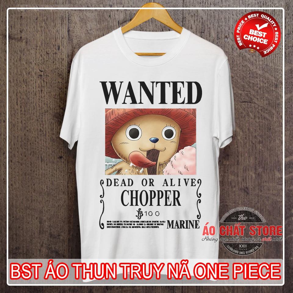 BST ÁO THUN ONE PIECE TRUY NÃ BĂNG MŨ RƠM SIÊU ĐỘC | ÁO LUFFY ONE PIECE WANTED TSHIRT OP18