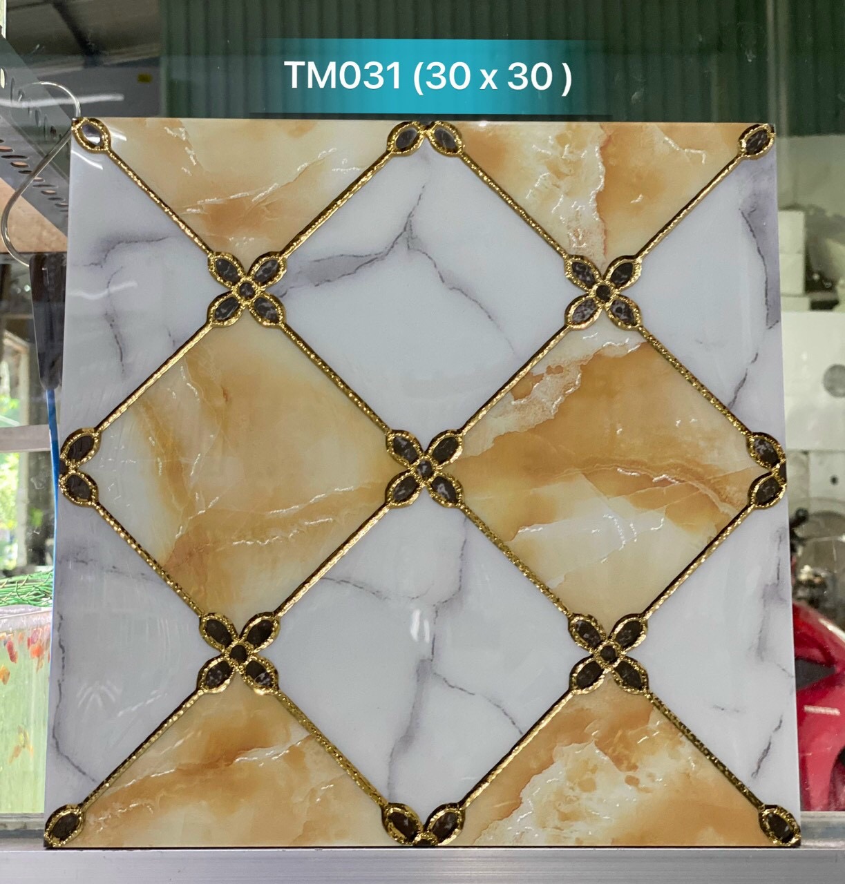 Gạch trang trí 30x30 nhập khẩu nhũ kim cao cấp