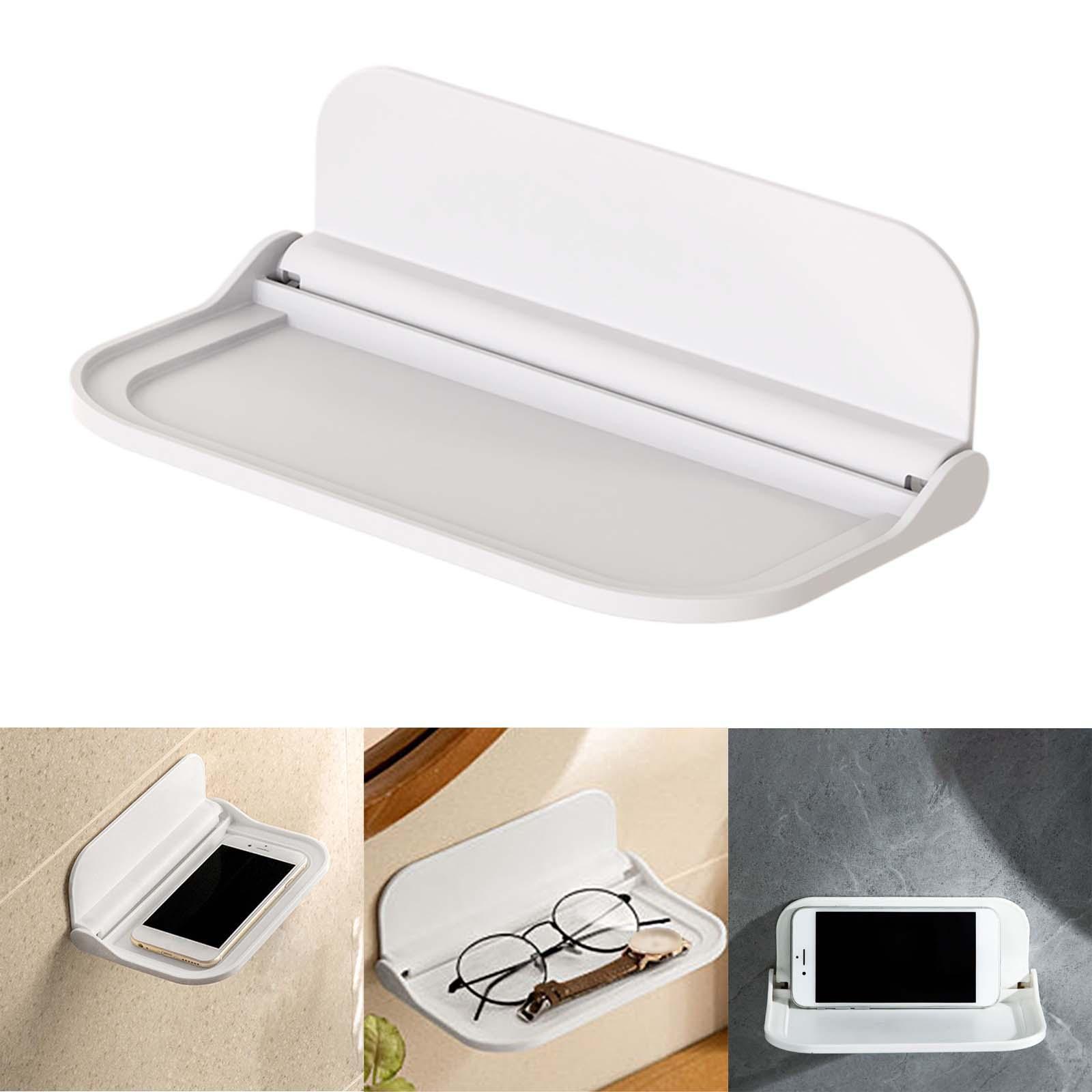 Bathroom Rack Shelf No Drilling Adhesive Shower Basket Shelf for Hotel Home