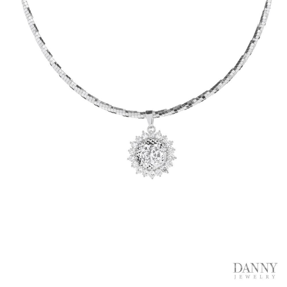 Mặt Dây Chuyền Nữ Bạc 925 Danny Jewelry Xi Bạch Kim DI4GZ009