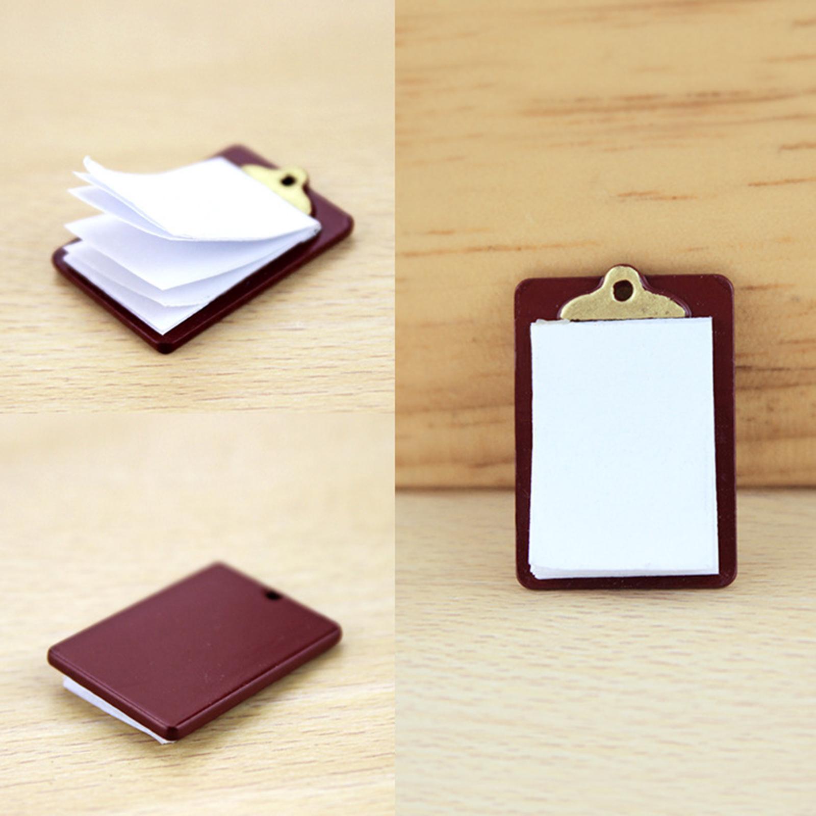 Mini Paper Clipboard Mini Clipboard with Paper Dollhouse Furniture for Kids