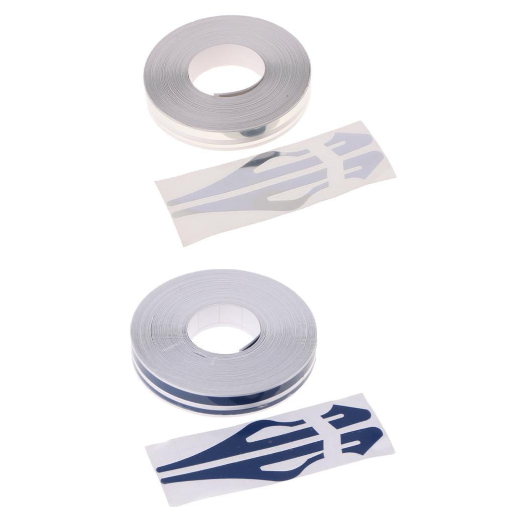 2 Pieces Brooches Stripe Tape Vinyl Decal Car Stickers Steamline Dual Line
