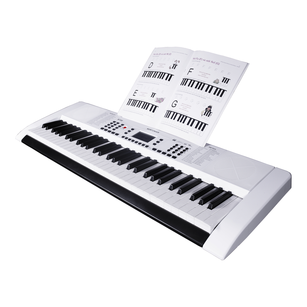 Đàn Organ điện tử, Portable Keyboard - Kzm Kurtzman K150 - White, best keyboard for beginner - Hàng chính hãng