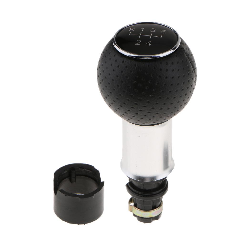 2X   Knob Head Handball Lever 5- Handle Gear Knob in Black