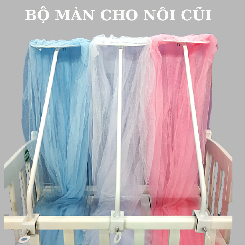 Bộ Màn Chống Muỗi Dùng Cho Cũi Của Bé, Bảo Vệ Bé Không Bị Muỗi Và Côn Trùng, Chất Liệu Vải Tuyn Cao Cấp