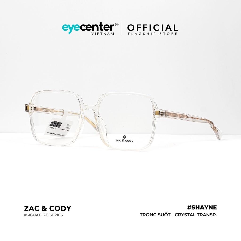 Gọng kính cận vuông nam nữ A45-S chính hãng SHAYNE by ZAC CODY nhập khẩu Eye Center Vietnam
