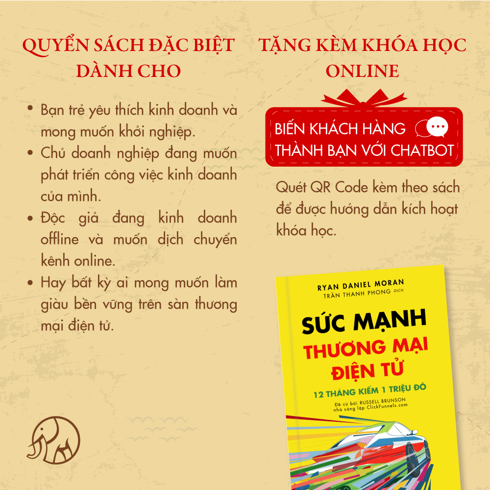 Sức Mạnh Thương Mại Điện Tử - 12 Tháng Kiếm 1 Triệu Đô Bằng Kinh Doanh Online - Bộ Sách Trên Lưng Khổng Tượng