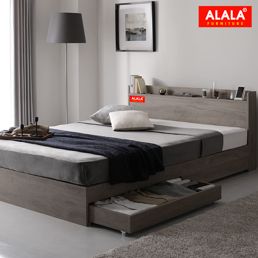 Giường ngủ ALALA1033 gỗ HMR chống nước - www.ALALA.VN - 0939.622220