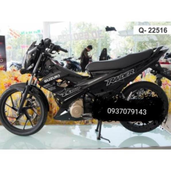 Tem rời raider xăng cơ dán xe xám