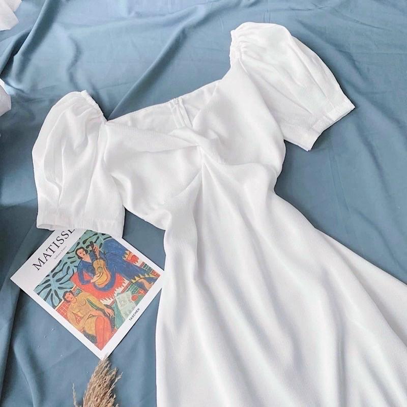 Đầm xòe Thiết Kế Cao Cấp Đi Chơi Dự Tiệc Cưới Đẹp Sang Trọng Đầm xoắn cổ 2 màu